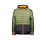 B.Nosy B.Nosy jongens winterjas with small stroke stitching and contrast sleeve-end and hem army green