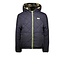 B.Nosy B.Nosy jongens winterjas reverseble jacket with diamond stitching and army panther teddy oxford blue
