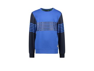 Jongens truien | Hippe Mensjes.nl Bellaire trui Kees round neck shoulder patches stone blue