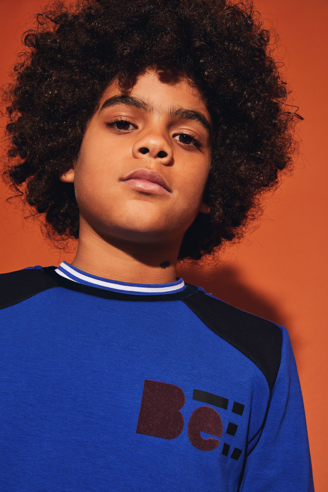 Bellaire trui Kees round neck shoulder patches stone blue Bellaire trui Kees round neck shoulder patches stone blue