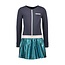 B.Nosy B.Nosy jurk with fancy tape on cf and plissé metallic shirt oxford blue