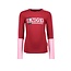 B.Nosy B.Nosy meisjes longsleeve raglan with contrast sleeves and chest artwork rio red