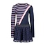 B.Nosy B.Nosy jurk with cut and sew top and lace skirt space blue