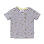 Dirkje Dirkje jongens T-shirt navy + stripe + aop