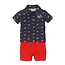Dirkje Dirkje jongens 2-delig setje navy + red