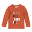 Dirkje Dirkje jongens longsleeve neon coral + stripe
