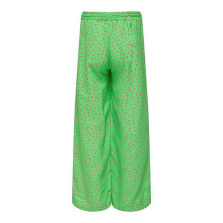 ONLY meisjes broek Straight Fit LINO AOP Summer Green w. Sugar Plum Geo Hearts