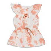 Feetje meisjes Jurk Tie Dye Terra Pink  - Flamingo