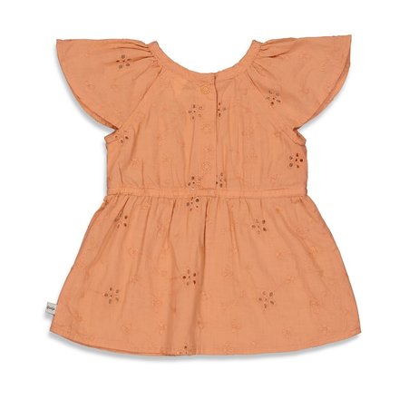 Feetje meisjes T-shirt broderie Perzik - Summer Denim