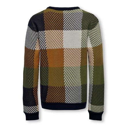 ONLY kids jongens trui SAGE CHECK Night Sky W. WINTER MOSS / CATHAY SPICE / SILVER LINNING