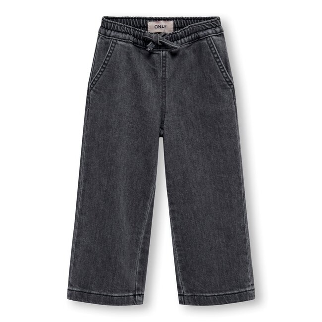 ONLY mini meisjes spijkerbroek COMET WIDE Black Denim Flared Fit