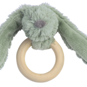 Happy Horse Green Rabbit Richie Wooden Teething Ring 12cm