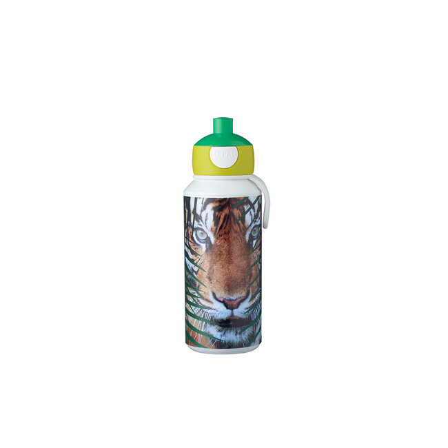 Mepal drinkfles pop-up campus 400 ml - animal planet tijger