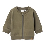 Name It baby jongens vest TOBINO Dusty Olive Regular Fit