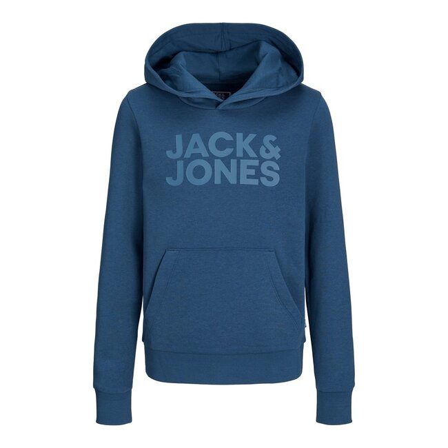 Jack&Jones jongens trui CORP LOGO Ensign Blue JR /Large Print Regular Fit