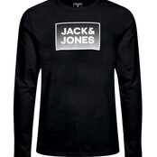 Jack&Jones jongens longsleeve STEEL Black Standard Fit