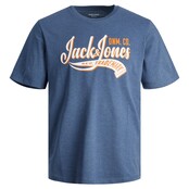 Jack&Jones jongens T-shirt LOGO Ensign Blue MELANGE Regular Fit