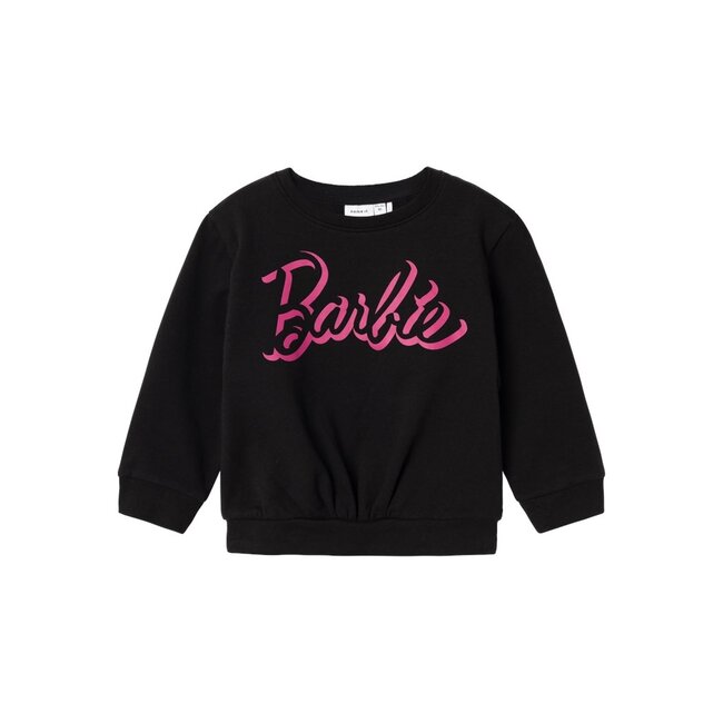 Name It mini meisjes trui DALMA BARBIE Black Regular Fit