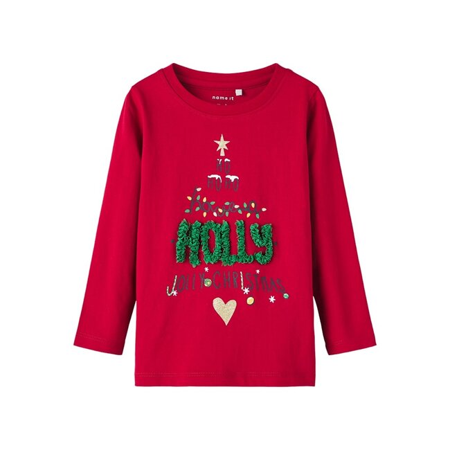 Name It mini meisjes longsleeve RISA Jester Red Regular Fit