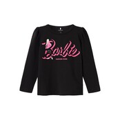 Name It mini meisjes trui DALINA BARBIE Black Standard Fit