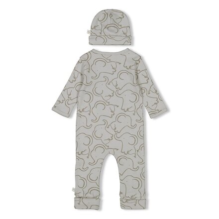 Feetje unisex Geschenkset 1-delig pak + muts AOP grijs