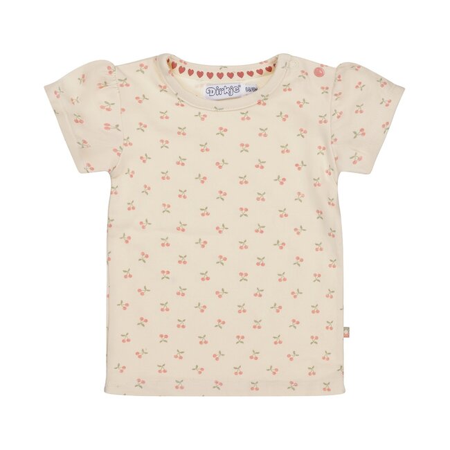 Dirkje meisjes T-shirt Off white - R-CHERRY