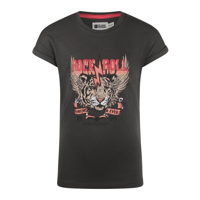 No Way Monday meisjes T-shirt Dark grey