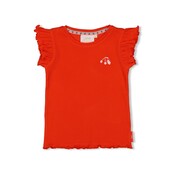 Jubel T-shirt rib Rood - Berry Nice