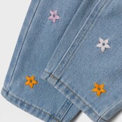 Name It mini meisjes spijkerbroek BELLA Light Blue Denim EMBROIDERY Mom Fit