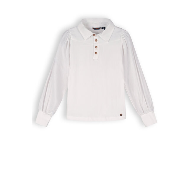 NoNo meisjes blouse Kemmy with collar Snow White