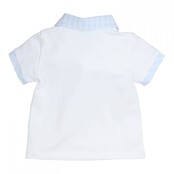 Gymp jongens polo Aerobic White - Light Blue