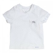 Gymp meisjes T-shirt Sofia White - Silver