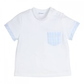 Gymp jongens T-shirt Aerobic White - Light Blue