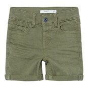 Name It mini jongens korte broek SILAS Deep Lichen Green Slim Fit