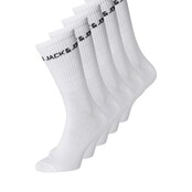 Jack&Jones jongens sokken BASIC LOGO TENNISSOCK 5 PACK White White - White - White - White