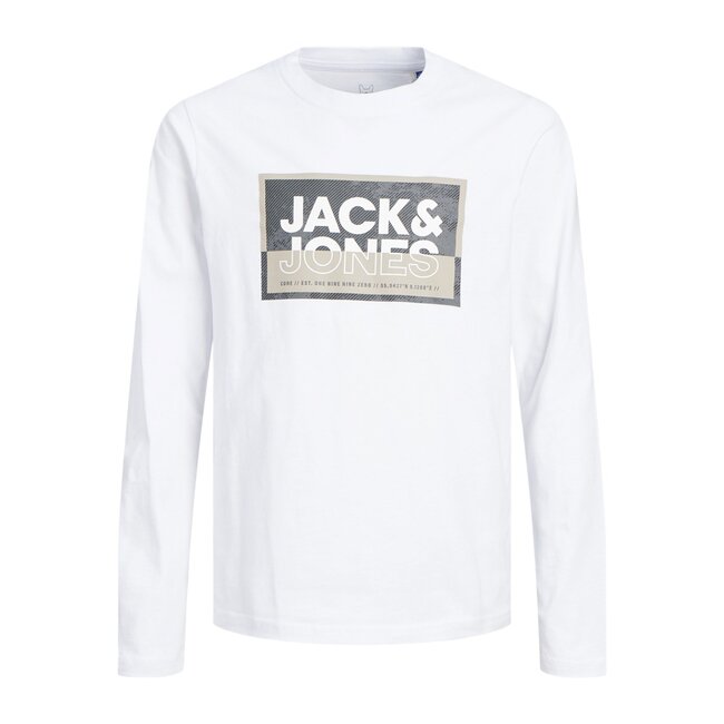 Jack&Jones jongens longsleeve LOGAN White Standard Fit