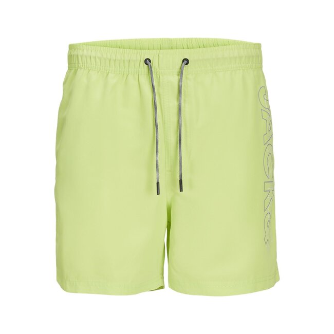 Jack&Jones jongens zwemshort FIJI DOUBLE LOGO Wild Lime Regular Fit