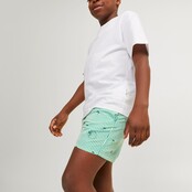 Jack&Jones jongens zwemshort FIJI SMALL STRIPES Green Bee Regular Fit