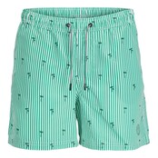 Jack&Jones jongens zwemshort FIJI SMALL STRIPES Green Bee Regular Fit