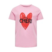 ONLY kids meisjes T-shirt LOOVI Begonia Pink Cheri Regular Fit