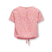 ONLY kids meisjes T-shirt PALMA Begonia Pink Cloud Dancer/Carrot Curl Regular Fit