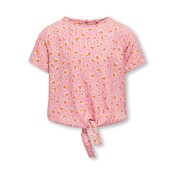 ONLY kids meisjes T-shirt PALMA Begonia Pink Cloud Dancer/Carrot Curl Regular Fit