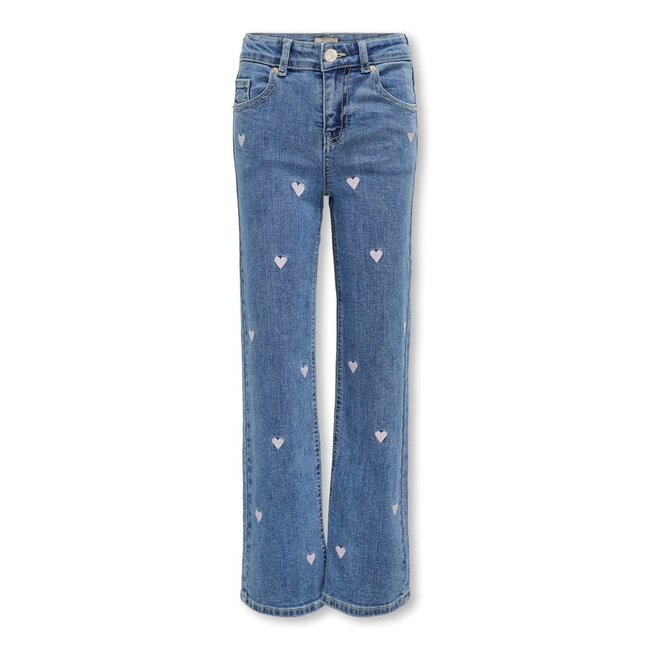 ONLY kids meisjes spijkerbroek JUICY Light Medium Blue Denim Wide Leg Fit