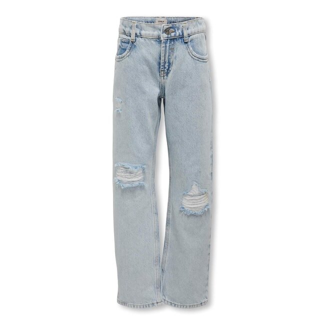 ONLY kids meisjes spijkerbroek DAD Light Blue Denim Straight Fit