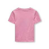 ONLY mini meisjes T-shirt LOOVI Begonia Pink Cheri Regular Fit