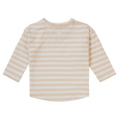 Noppies unisex longsleeve Bhisho stripe Biscotti Beige/Huid