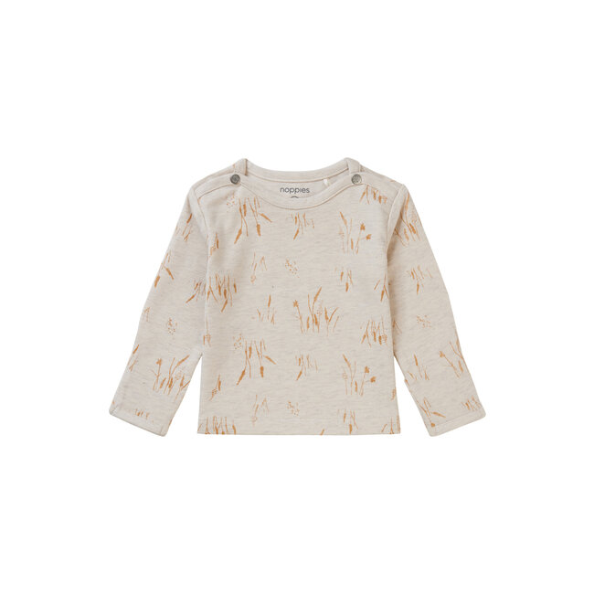 Noppies unisex longsleeve Belfast allover print Oatmeal Beige/Huid