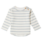 Noppies jongens longsleeve Beckett stripe Whitecap Gray Wit