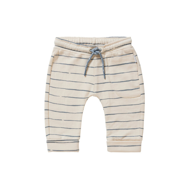 Noppies jongens broek Benjamin regular fit stripe Whitecap Gray Wit