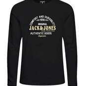 Jack&Jones jongens longsleeve MINDS Black Regular Fit